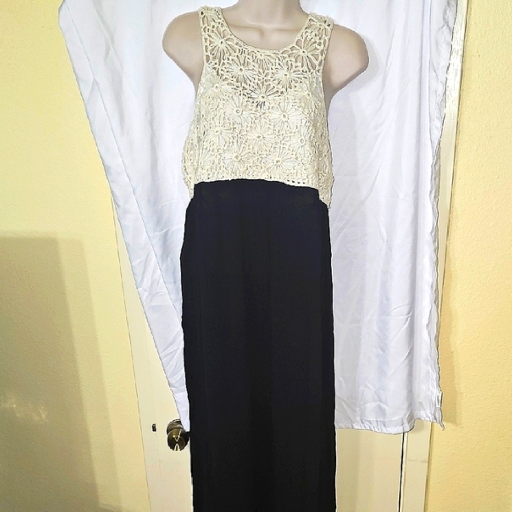 Umgee Cream Crochet Lace Summer Dress